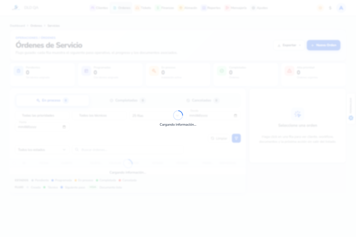 Vista: asignar técnico