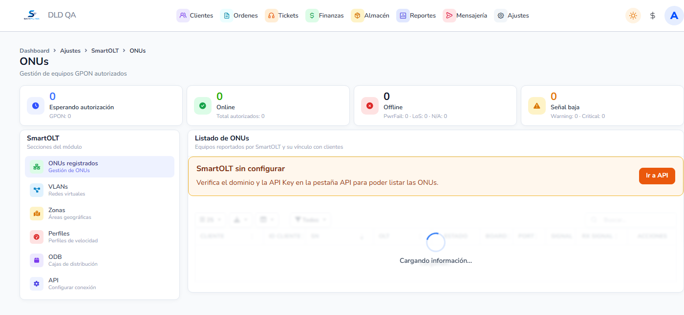 Vista: SmartOLT