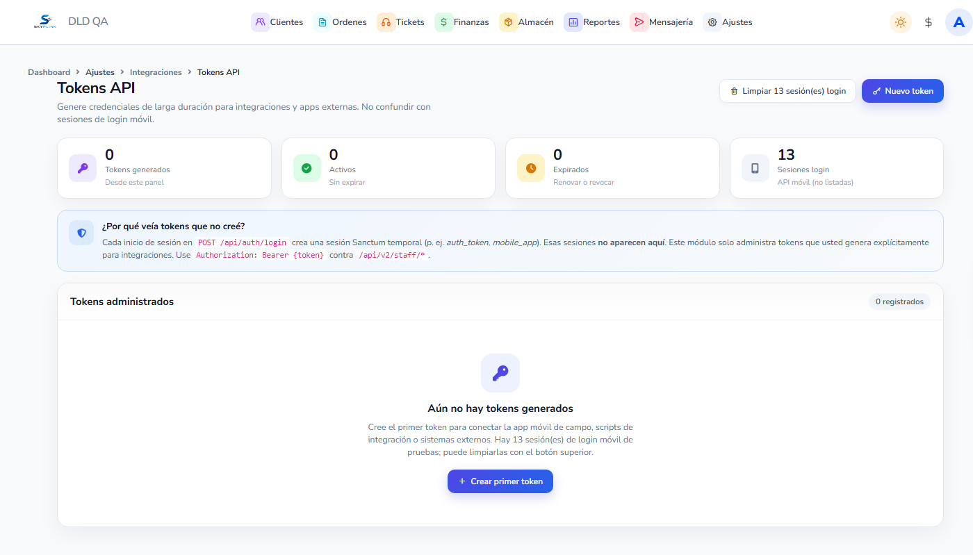 Vista: Tokens API